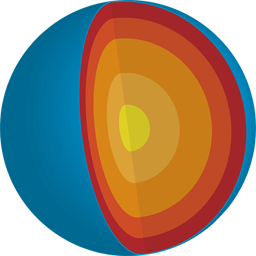 cross section of a planet