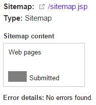 no errors in the sitemap
